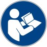 Rouleau de Pictogramme obligation - Consulter le manuel/la notice d'instructions - M002