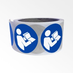 Rouleau de Pictogramme obligation - Consulter le manuel/la notice d'instructions - M002