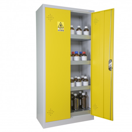 Armoire de sécurité 2 portes pour produits dangereux - Conforme INRS - 1950 x 930 x 500 mm - Acier