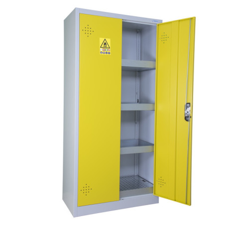 Armoire de sécurité 2 portes pour produits dangereux - Conforme INRS - 1950 x 930 x 500 mm - Acier