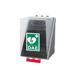 Armoire pour défibrillateur avec signalétique DAE - ISO EN 7010 - 23,6 x 31,5 x 20 cm - Plastique ABS