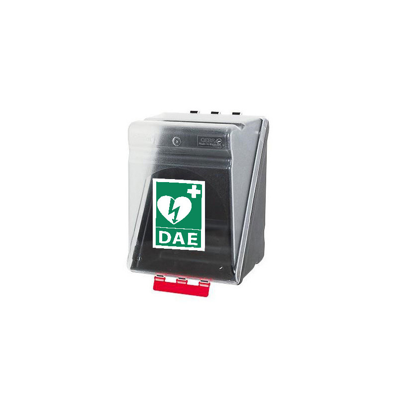 Armoire pour défibrillateur avec signalétique DAE - ISO EN 7010 - 23,6 x 31,5 x 20 cm - Plastique ABS