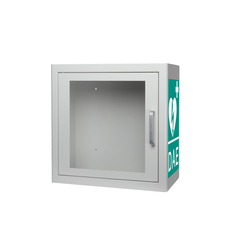 Armoire Métal Intérieure pour DAE - Blanc ou Vert - Acier - 380 x 380 x 200 mm