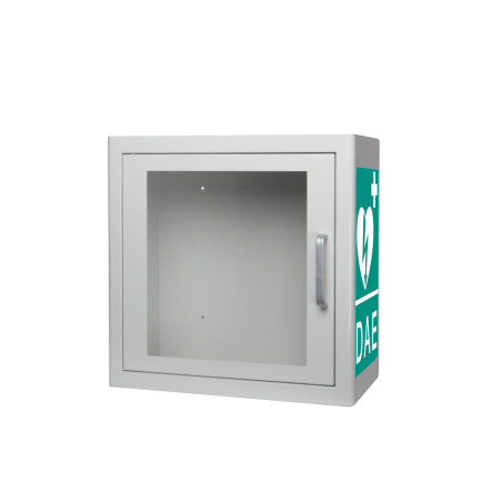 Armoire Métal Intérieure pour DAE - Blanc ou Vert - Acier - 380 x 380 x 200 mm