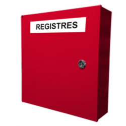 Armoire - Sécurité Incendie Murale - L345 x H355 x P100 mm - Tôle Rouge