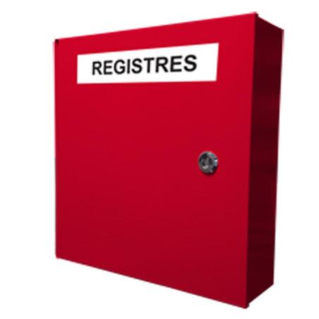 Armoire - Sécurité Incendie Murale - L345 x H355 x P100 mm - Tôle Rouge