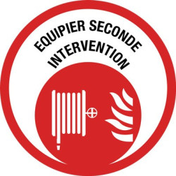 Autocollant - Pictogramme Equipier Seconde Intervention - Vinyle Souple Auto-adhésif