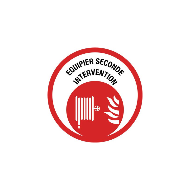 Autocollant - Pictogramme Equipier Seconde Intervention - Vinyle Souple Auto-adhésif