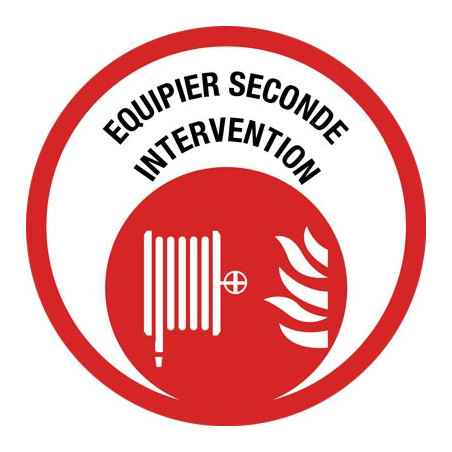 Autocollant - Pictogramme Equipier Seconde Intervention - Vinyle Souple Auto-adhésif