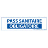 Adhésif d'information - Pass Sanitaire Obligatoire - 150 x 50 mm - Vinyle