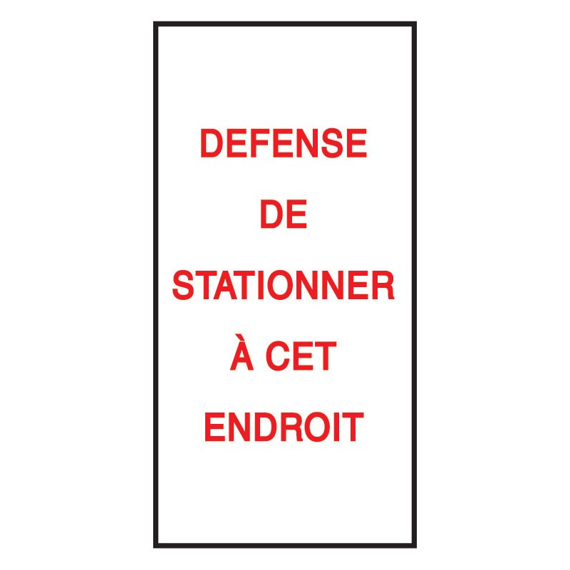 Lot de 20 papiers autocollants - Défense de stationner