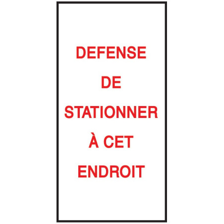 Lot de 20 papiers autocollants - Défense de stationner