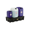 Bacs de rétention avec caillebotis - 25, 35, 60, 120 ou 250 litres
