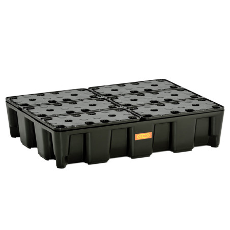 Bacs de rétention avec caillebotis - 25, 35, 60, 120 ou 250 litres