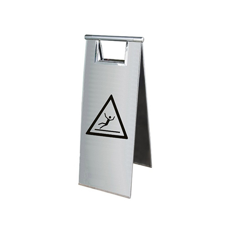 Balise Chevalet - Surface Glissante - W011 - 600x230 mm - Inox