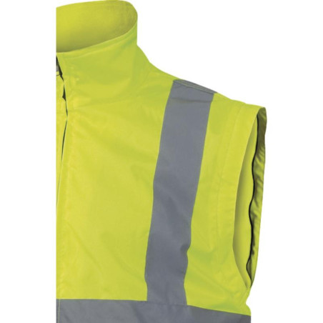 Ce blouson polaire haute visibilité est un vêtement de travail 2 en 1 qui assure à la fois confort et sécurité. Il est conçu pou