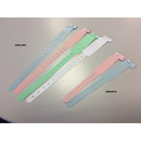 Bracelet d'identification Adulte avec plage d'ecriture