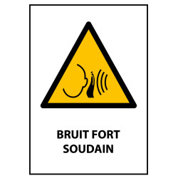 Panneau ISO 7010 "Bruit fort soudain" W038