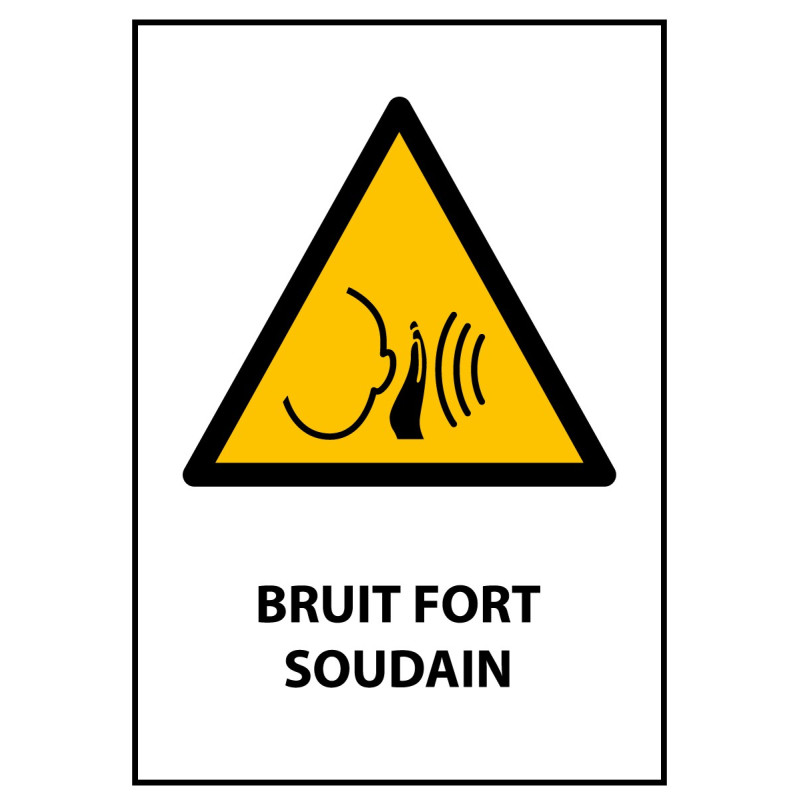 Panneau ISO 7010 "Bruit fort soudain" W038