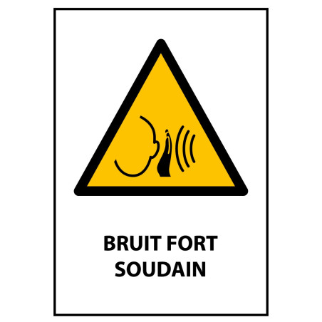 Panneau ISO 7010 "Bruit fort soudain" W038