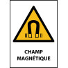 Panneau de Danger "Champ magnétique" Vinyle A5