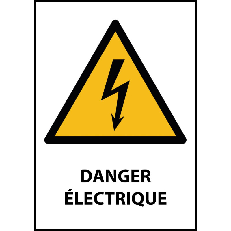 Panneau danger - Electricité - W012
