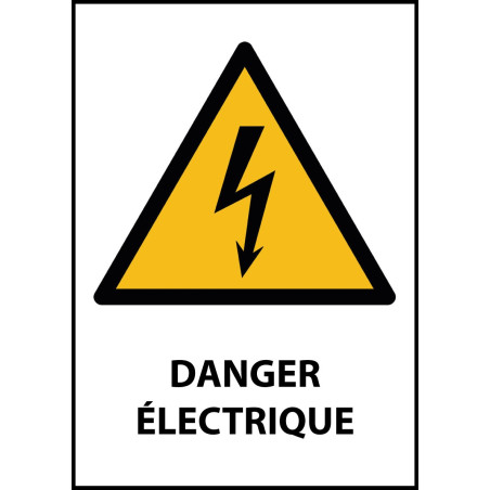 Panneau danger - Electricité - W012
