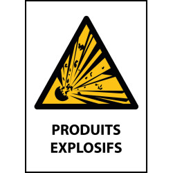 Panneau de Danger "Produit explosif" Vinyle A5
