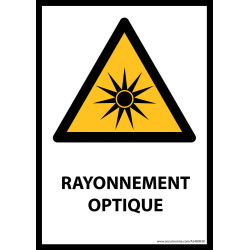 Panneau ISO EN 7010 - Rayonnement optique - W027