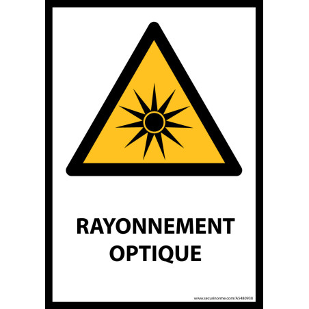 Panneau ISO EN 7010 - Rayonnement optique - W027