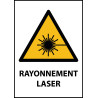 Panneau de Danger "Rayonnement laser" Vinyle A5