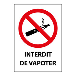 Panneau d'interdiction - Interdit de vapoter - ISO 7010  