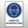 Panneau d'obligation ISO EN 7010 "Lunettes de protection obligatoires" M004