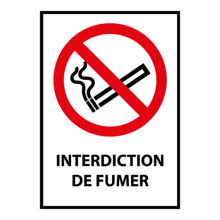 Panneau Interdiction de fumer - Universel - P002 - ISO 7010