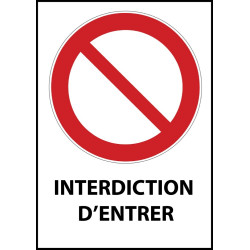 Panneau interdiction - Entrée interdite - P001