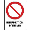 Panneau interdiction - Entrée interdite - P001