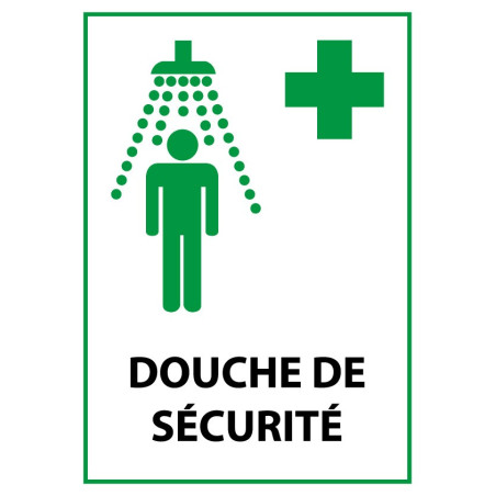 Panneau premiers secours - Douche de sécurité - E012