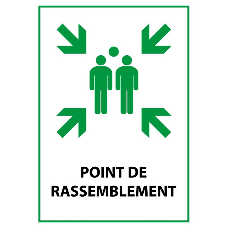 Panneau Premiers Secours - Point de Rassemblement - E007