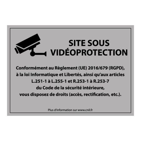 Panneau Site sous vidéoprotection - Signalisation de sécurité