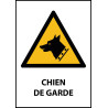 Panneau de Danger "Chien de Garde" Vinyle A5