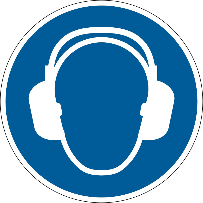Pictogramme adhésif antidérapant "PROTECTION AUDITIVE OBLIGATOIRE"
