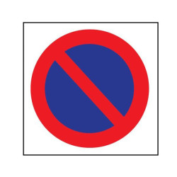 Adhésif - Stationnement interdit carré - 150x150 mm