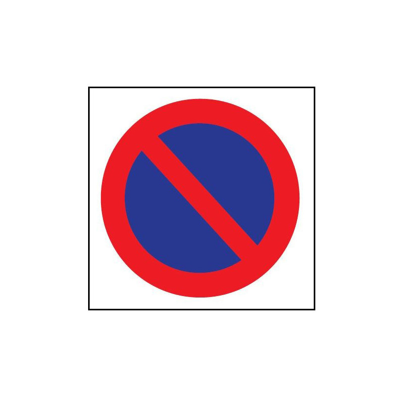 Adhésif - Stationnement interdit carré - 150x150 mm