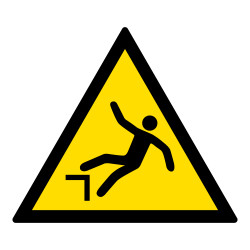 Adhésif - Danger : Chute avec Dénivellation - W008 - ISO 7010