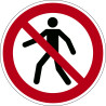 Adhésif Interdiction - Interdit aux piétons - P004 - Ø 430 mm