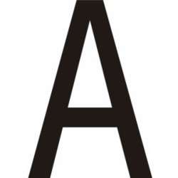 Adhésif - Lettres adhésives en vinyle noir A - à - Z - Lot de 10