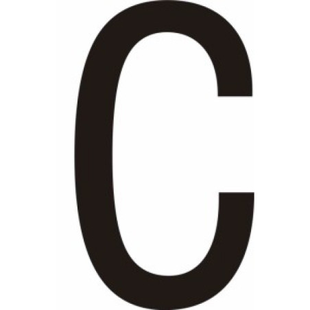 Adhésif - Lettres adhésives en vinyle noir A - à - Z - Lot de 10