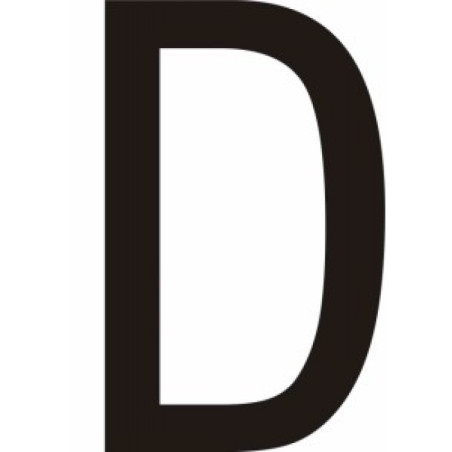 Adhésif - Lettres adhésives en vinyle noir A - à - Z - Lot de 10