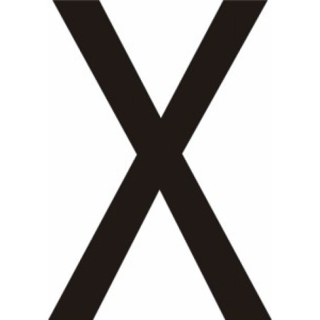 Adhésif - Lettres adhésives en vinyle noir A - à - Z - Lot de 10