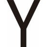 Adhésif - Lettres adhésives en vinyle noir A - à - Z - Lot de 10
